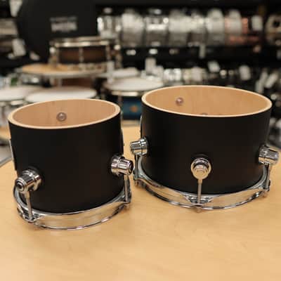 Pre-Owned DW Design Series Concert Tom Set 5x6" & 5x8" (Black Satin Lacquer) image 6