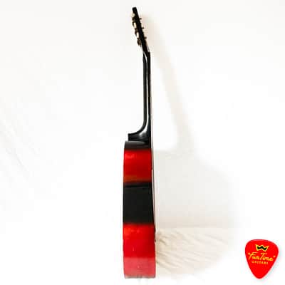 1960s Truetone “Fun Time” 5DC9510 Harmony-Built Redburst Parlor Guitar – “Baby Mama” image 17