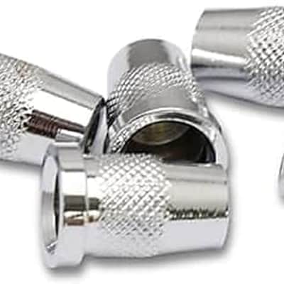 Guitar String Mounting Ferrules Through Body Mounts String Caps for Tele Strat Style Electric Guitar Parts Replacement Set of 6Pcs (Chrome) image 2