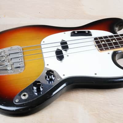 Fender Mustang Bass 1975 Sunburst Vintage USA Short Scale Bass w/ OHSC image 5