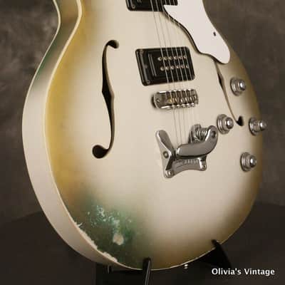 Mosrite GOSPEL GUITAR Hollowbody 1973 Gold-to-White Burst image 9