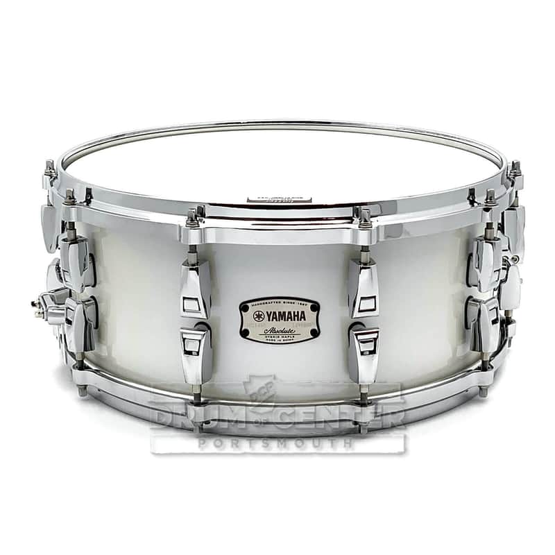 Yamaha Absolute Hybrid Maple Snare Drum 14x6 Polar White image 1