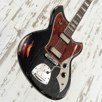 Novo Serus J - Bull Black Over '64 3-Tone Sunburst w/ Lollar Firebird Pickups image 13