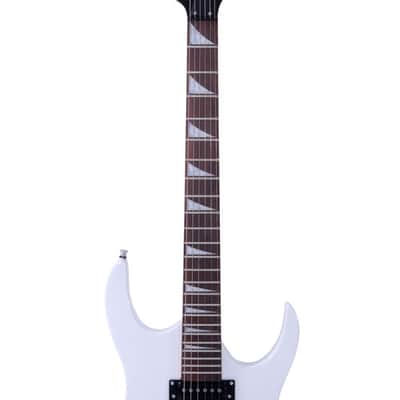Glarry 170 Type Electric Guitar w/ 20W Amplifier White image 6