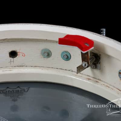 1960s Ludwig Pre-Serial Downbeat Snare Drum Keystone Champagne :  4 x 14 image 17
