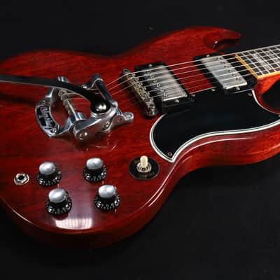 Gibson Custom 1961 Les Paul SG Standard Reissue Electric Guitar with Bigsby - Cherry Red, VOS 701 image 1