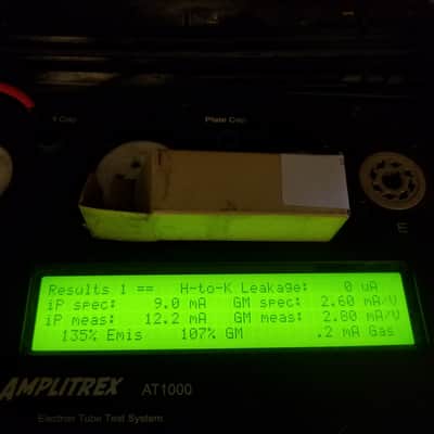 RCA 6CG7 tNOS AT1000 TESTED Vacuum Tube T1 blackplate dual triode 1954-1959 image 2