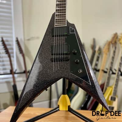 ESP LTD Kirk Hammett Signature KH-V Electric Guitar w/ Case - Black Sparkle image 4
