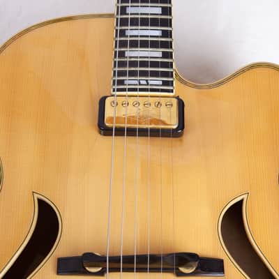 2001 HOFNER Jazzica Custom Archtop Guitar, Blonde Flamed Maple, w/Original Hofner Floating PUP, Hofner Hardshell Case image 11