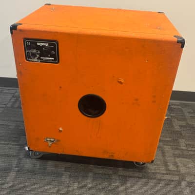 UK Orange OBC410 4x10 bass cabinet cab w/ casters image 6