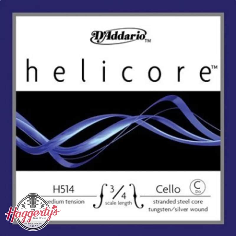 D'Addario Helicore 3/4 Cello Single String C - Medium Tension - H514 3/4M image 1