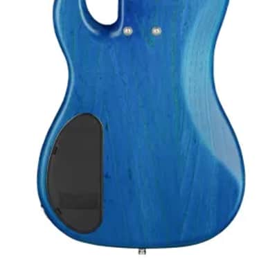 Sadowsky MetroLine 21-Fret Hybrid P/J Bass-Swamp Ash Body-5 String-Ocean Blue Transparent Satin image 3