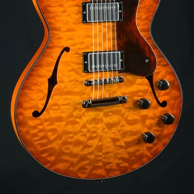 Collings 620 Semi-Hollow Premium Quilted Maple and Mahogany with Full Body Iced Tea Sunburst Custom NEW image 1