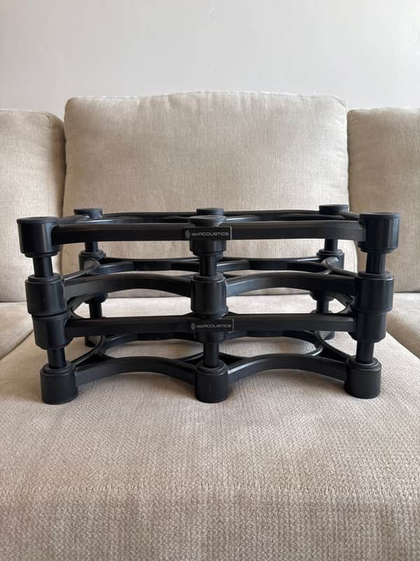 IsoAcoustics ISO-L8R430 Oversized Studio Monitor Isolation Stand 2022 - Black image 1