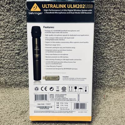 Behringer Ultralink (B) ULM202USB Pair Wireless Handheld Microphones w/ USB Receiver image 5