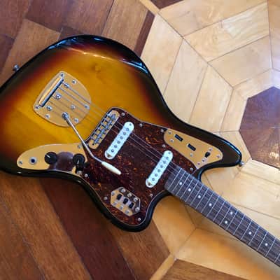 Squier by Fender Vintage Modified Jaguar Electric Guitar, Sunburst image 9