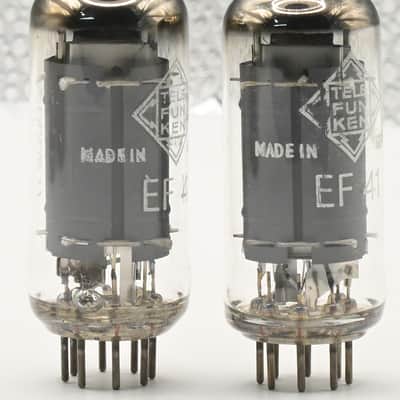 2x1940's Telefunken EF41 Top Ring Getter Made in Germany Amplitrex Tested Tube image 3