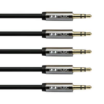 1010music 3.5mm TRS Patch Cable 60cm / 23.5" 5 Pack [Three Wave Music] image 3
