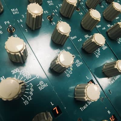 Helios Vintage 12 Channel mixing console ex The Who Ramport Studios 1971 Aqua Blue Green image 12