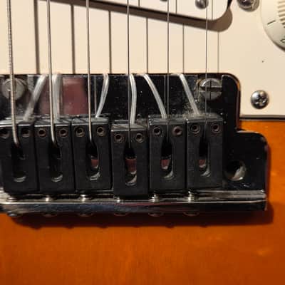 Fender 1994 Strat Plus Rosewood Fretboard 3-Color Sunburst w/ OHSC, Lace Sensor Neck & Middle Pickups, SD Single Coil-Sized Bridge Humbucker & Piezo Pickup System image 10