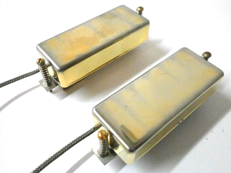 FIREBIRD Aged/Relic GOLD Set 2pcs Vintage Correct Mini Humbucker Gibson Epi Q image 1