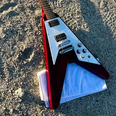 Vintage 1990 Gibson Flying V '67 Reissue Heritage Cherry w/ OHSC image 10