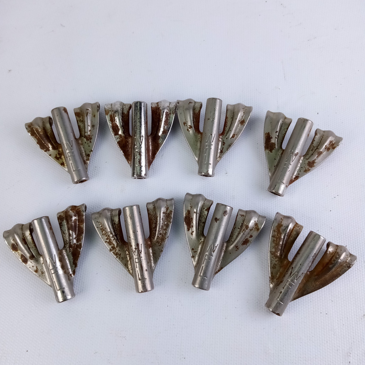 Ludwig 8x WFL-Stamped Bass Drum Tension-Rod-Claws Vintage 50s Nickel Plating USA — main photograph