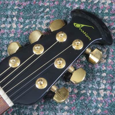 1996 Ovation USA 1868 Elite Acoustic/Electric Black! w/OHSC image 6