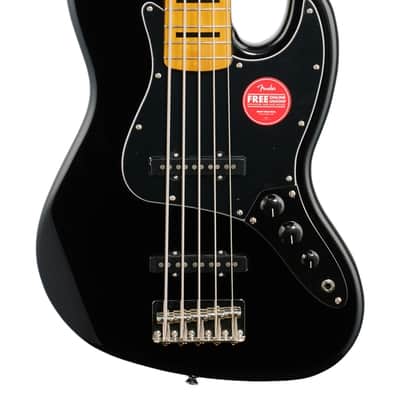 Squier Classic Vibe 70s Jazz Bass V 5 String Maple Neck Black image 3