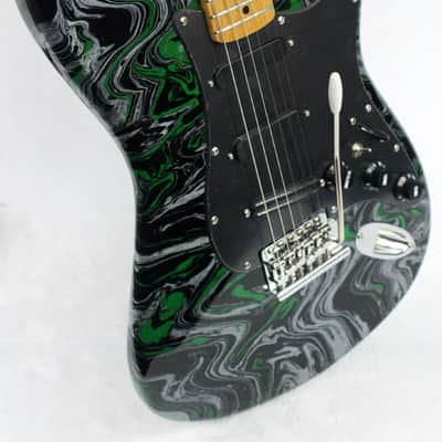 Custom Swirl Painted and Upgraded Arbor Strat Style Electric Guitar image 2