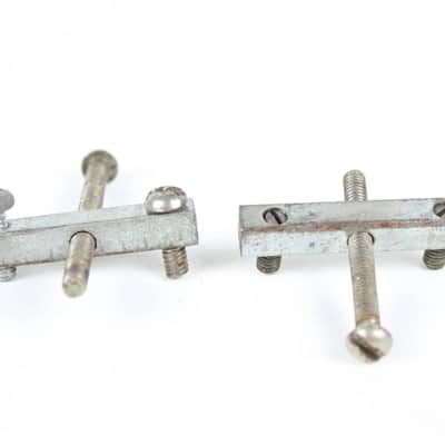 Original 1953 Fender Precision Bass Bridge Saddles Vintage Pre-CBS P-Bass Parts USA 1950s image 3