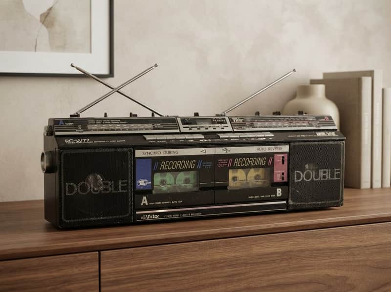 Victor RC-W77 Rare Vintage Boombox Serviced Tested Stereo Hi-Fi Analog image 1
