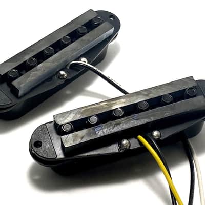 Cane Singles 1 Middle + 1 Neck Set of 2 Pickups ~ Modern Ceramic Power Strat Middle+Neck Pickups, Black image 4