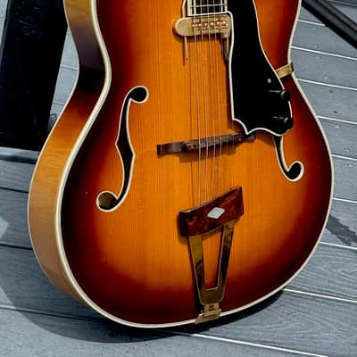 William Barker 17" Acoustic Arch Top 1977 - stunning untouched original 1 of 120 ever all w/a Factory DeArmond ! image 3