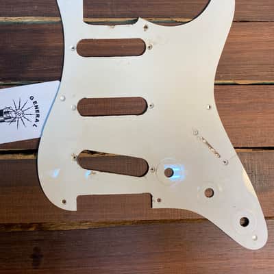 General Vintage Tone 1954 - 1957 Stratocaster pickguard old parchment aged Old parchment white image 1