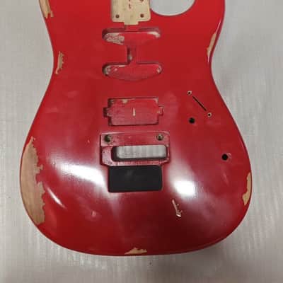 HSS Red Poplar Wood Guitar Body DIY Project image 1