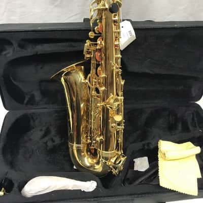 B - U.S.A. WAS-LQ Professional Alto Saxophone Lacquer w/Hard Case, Gloves, Cleaning Rod & Neck Strap image 9