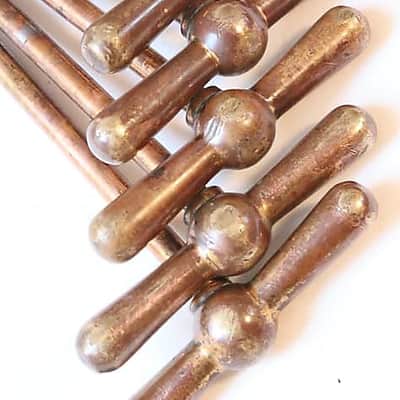 Set of (12) Ludwig DeLuxe Finish T- Rods & Claws for "Black Beauty" Bass Drum - 1928 / EIGHTEEN PHOTOS image 18