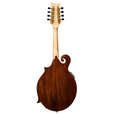 Ortega RMFE200PF Americana Series F-Style Solid Flamed Maple Top Maple Neck 8-String Acoustic-Electric Mandolin w/Croco Leather Case image 5