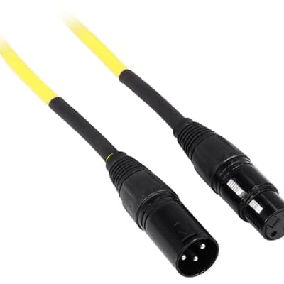 8 Rockville RCXFM50P-Y Yellow 50' Female to Male REAN XLR Mic Cable 100% Copper image 2