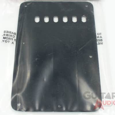 Genuine Fender 6-Hole Vintage Style Strat/Stratocaster Backplate 3-ply, BLACK image 3