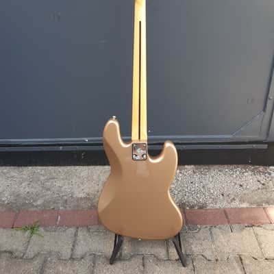 Fender Squier '70s Jazz Bass Left-Handed Lefty Firemist Gold matching headstock image 4