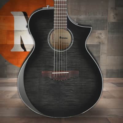 Ibanez AEWC400 Acoustic Electric Guitar - Transparent Black Sunburst High Gloss (AEWC400TKS) image 1