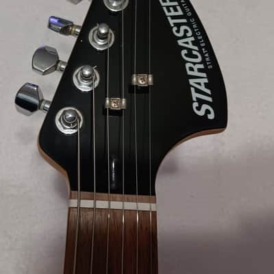 Fender Starcaster By Fender 2009 - Black/Cream image 8