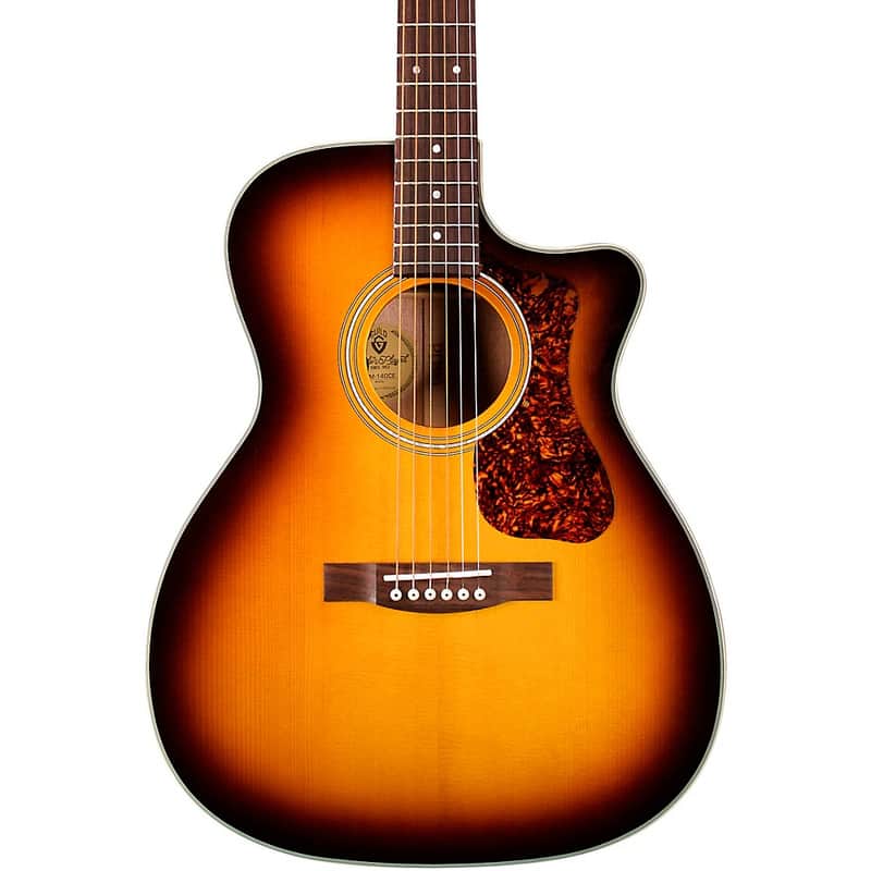 Guild OM-140CE Westerly Collection Orchestra Acoustic-Electric Guitar Antique Burst image 1