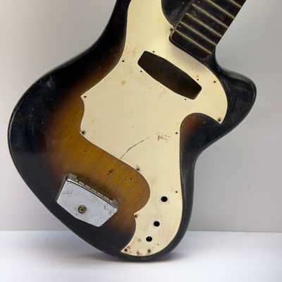 Victoria Kawai/Teisco/Prestige Unknown Model Japanese Electric Guitar 1960’s Sunburst Husk No Pickups MIJ image 2