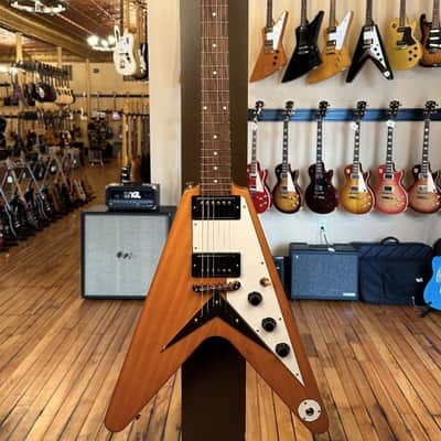 Epiphone 1958 Korina Flying V (White Pickguard) - Aged Natural image 3