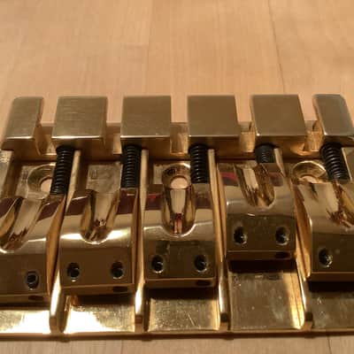 ABM 5 string Bass bridge Vintage 80's/90's - Gold image 3