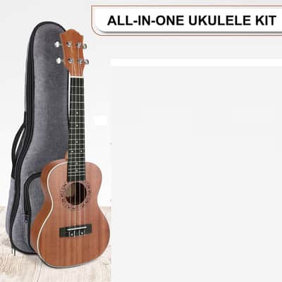 Concert Ukulele - Ukelele 23" Beginner Professional Kit with 12 Online Lessons, Gig Bag, Tuner, Strap, Aquila Strings Set image 3