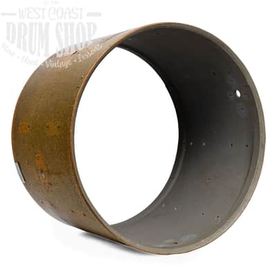 Vintage Rogers Gold Sparkle 20x14 Kick Drum Shell Only Dayton Grey Interior image 3
